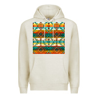 Oatmeal Heather native american aztec seamless pattern 1 Premium Hoodie - BundleAndBundleShop