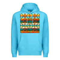 Ocean Blue native american aztec seamless pattern 1 Premium Hoodie - BundleAndBundleShop