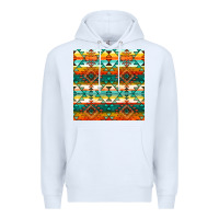 White native american aztec seamless pattern 1 Premium Hoodie - BundleAndBundleShop