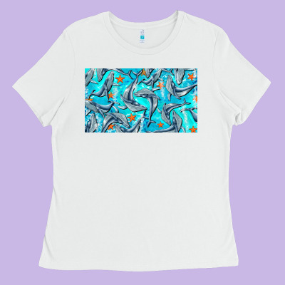 Humpback Whale  Cup Ladies Tee Designed By Barkaloodesign
