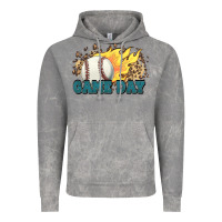 Cloud Rock game day baseball leopard flames fireball Vintage Hoodie - HowdyJamesFarm