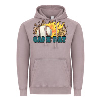 Vintage Zinc game day baseball leopard flames fireball Vintage Hoodie - HowdyJamesFarm