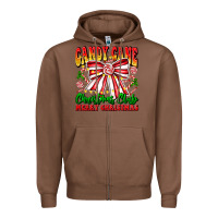 Chestnut Candy Cane Christmas Club Zipper Hoodie - CowhideDigitalArt