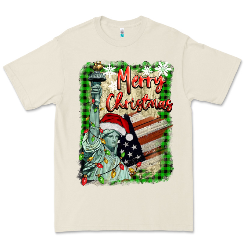 Merry Christmas  Statue Of Liberty Premium Tee by BarkalooDesign | Teevron