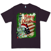 Plum merry christmas  statue of liberty Premium Tee - BarkalooDesign