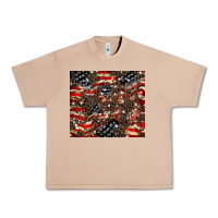 Burro American flag leopard tumbler Urban Heavy Tee - HowdyJamesFarm