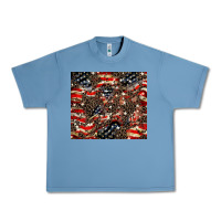 Pebble Blue American flag leopard tumbler Urban Heavy Tee - HowdyJamesFarm