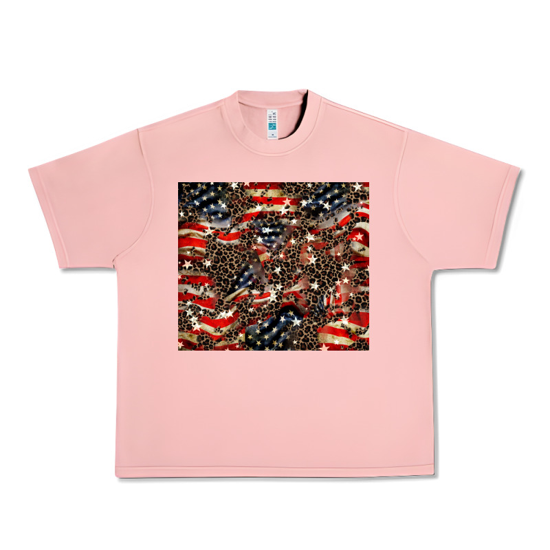 American Flag Leopard Tumbler Urban Heavy Tee by HowdyJamesFarm | Teevron