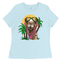 Baby Blue camel with oasis Ladies Tee - BarkalooDesign