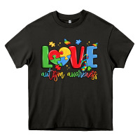 Asphalt love autism awareness Heavy Core Tee - LillyAllenDesigns
