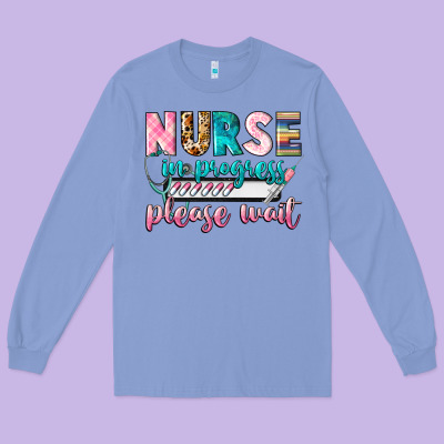 Nurse In Progress Long Sleeve Tee Designed By Cowgirlartshop