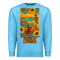 Ocean Blue don't jesus done it that way western skeleton  12 oz can cooler  (slim Premium Sweatshirt - Artiststas