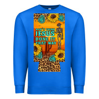 True Royal don't jesus done it that way western skeleton  12 oz can cooler  (slim Premium Sweatshirt - Artiststas