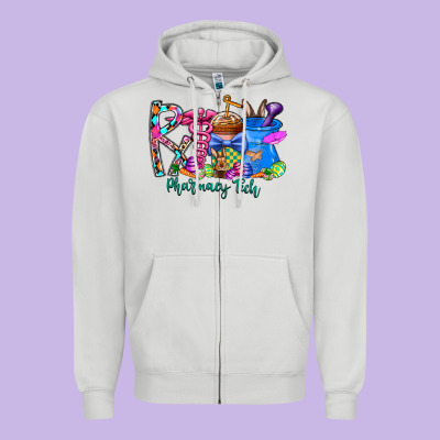 Easter Pharmacy Zipper Hoodie Designed By Cowhidedigitalart