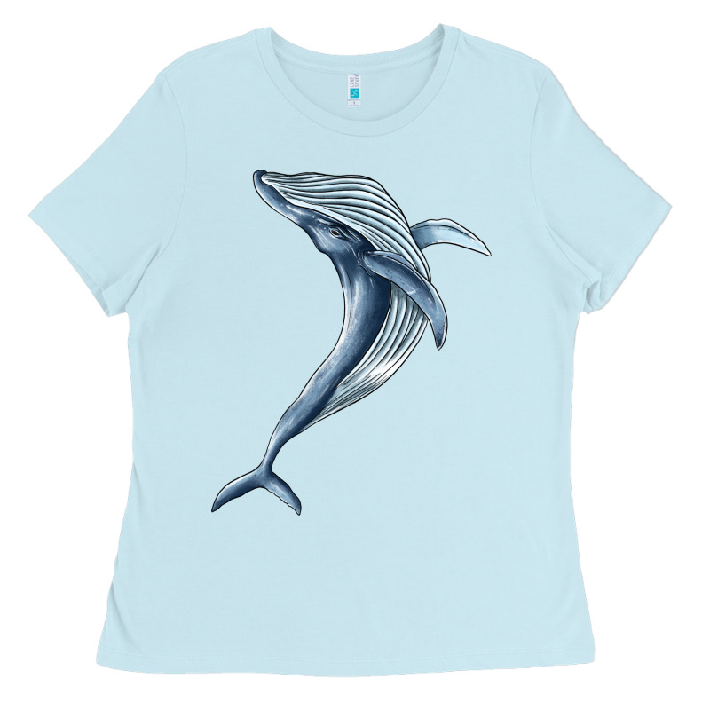 Humpback Whale Jumping Ladies Tee by BarkalooDesign | Teevron