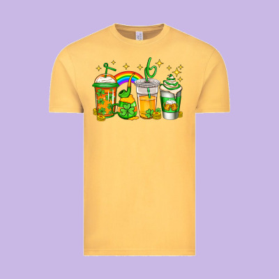 St Patricks Day Coffee Vintage Tee Designed By Jasminsmagicworld