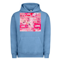 Pigment Pebble Blue breast cancer awareness pink Urban Hoodie - AdoDesignShop