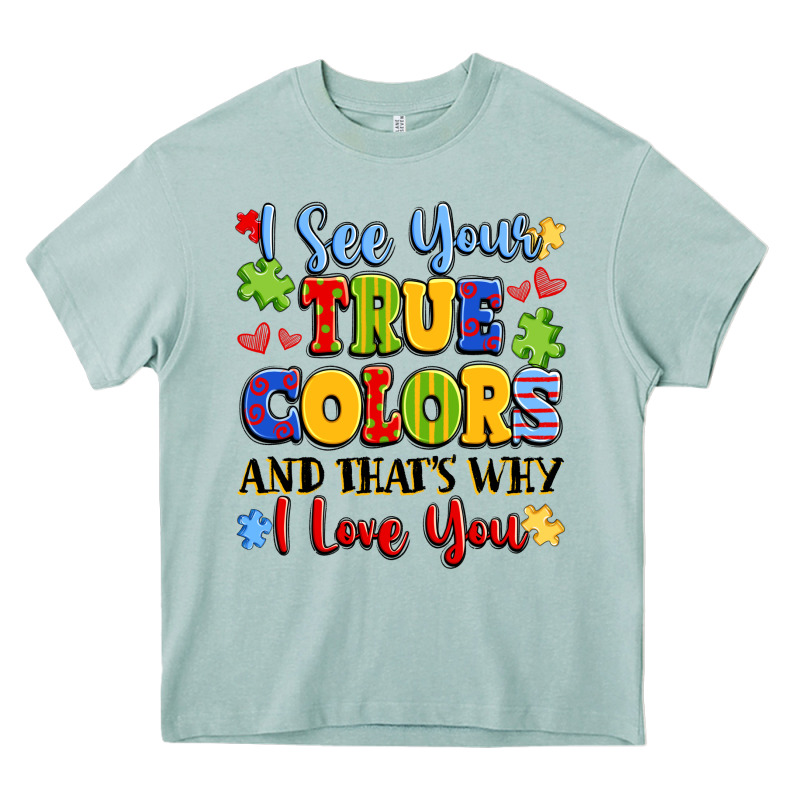 Colorful Love Message Heavy Core Tee by LillyAllenDesigns | Teevron