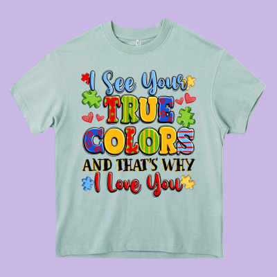 Colorful Love Message Heavy Core Tee Designed By Lillyallendesigns