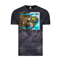 Cloud Black let us thank hım for our food Vintage Tee - TumblerDesignByShophia