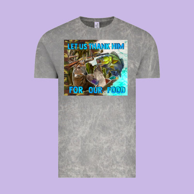 Let Us Thank Hım For Our Food Vintage Tee Designed By Tumblerdesignbyshophia