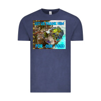 Vintage Denim let us thank hım for our food Vintage Tee - TumblerDesignByShophia