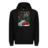 Black Small Town Christmas Premium Hoodie - FaDigitalArtStudio