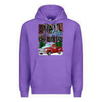 Purple Small Town Christmas Premium Hoodie - FaDigitalArtStudio
