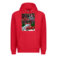 Red Small Town Christmas Premium Hoodie - FaDigitalArtStudio