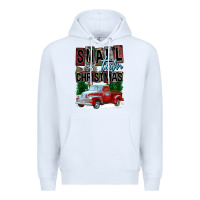 White Small Town Christmas Premium Hoodie - FaDigitalArtStudio