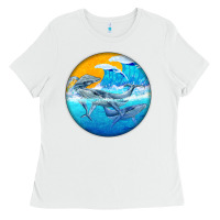 White humpback whale Ladies Tee - BarkalooDesign