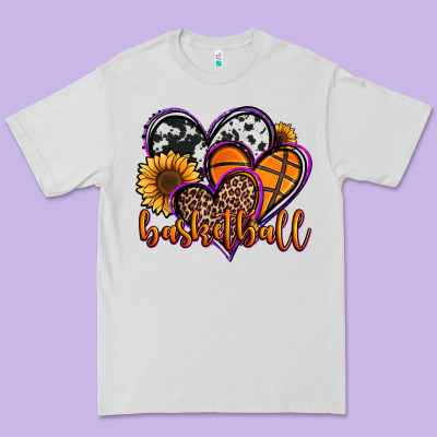 Basketball Hearts Premium Tee Designed By Jasminsmagicworld