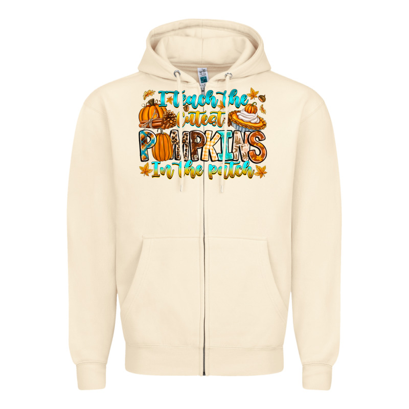 I Teach The Cutest Pumpkins In The Patch Zipper Hoodie by CowhideDigitalArt | Teevron