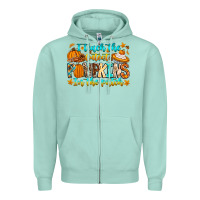 Seafoam i teach the cutest pumpkins in the patch Zipper Hoodie - CowhideDigitalArt
