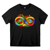 Black infinity symbol autism Heavy Core Tee - LillyAllenDesigns