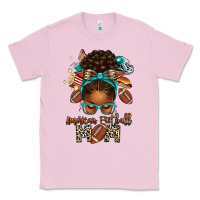 Bubblegum Pink American Football Mom Afro Messy Bun Classic Tee - texasbilliewilder