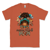 Copper American Football Mom Afro Messy Bun Classic Tee - texasbilliewilder