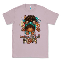 Lilac American Football Mom Afro Messy Bun Classic Tee - texasbilliewilder