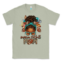 Matcha American Football Mom Afro Messy Bun Classic Tee - texasbilliewilder