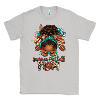 Moon Dust American Football Mom Afro Messy Bun Classic Tee - texasbilliewilder
