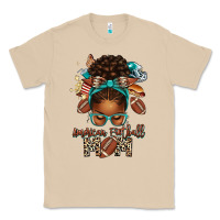Mushroom American Football Mom Afro Messy Bun Classic Tee - texasbilliewilder