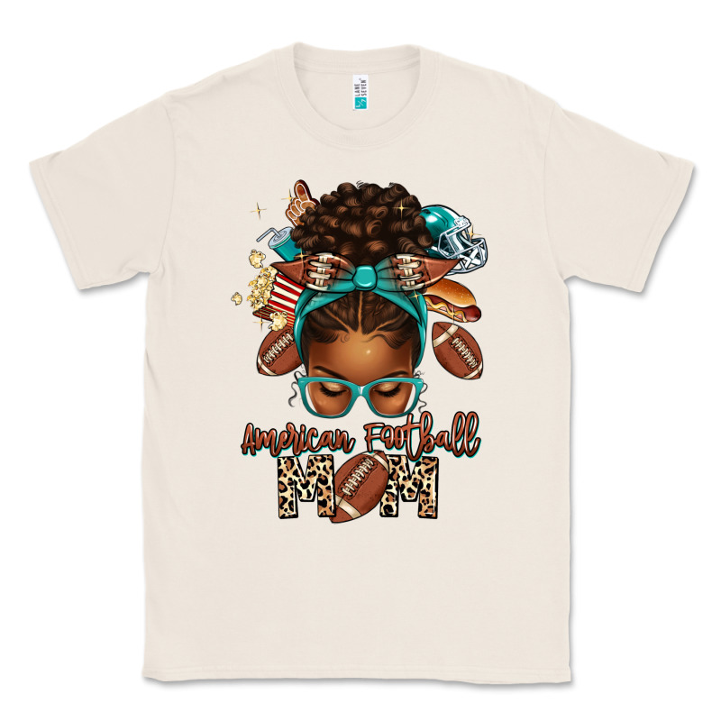 American Football Mom Afro Messy Bun Classic Tee by texasbilliewilder | Teevron