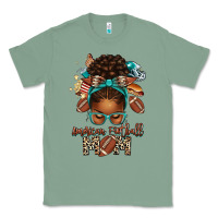 Sage American Football Mom Afro Messy Bun Classic Tee - texasbilliewilder
