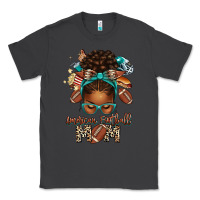 Smoke American Football Mom Afro Messy Bun Classic Tee - texasbilliewilder
