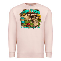 Pale Pink dead tired fueled by coffee Premium Sweatshirt - Artiststas
