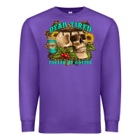 Purple dead tired fueled by coffee Premium Sweatshirt - Artiststas