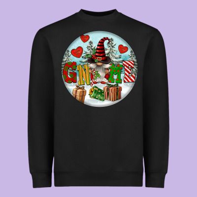 Christmas Gnome Heavyweight Sweatshirt Designed By Fadigitalartstudio