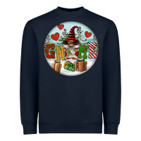 Navy Christmas Gnome Heavyweight Sweatshirt - FaDigitalArtStudio