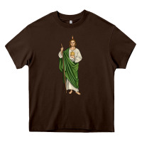 Chocolate Brown san judas1 Heavy Core Tee - JahusDesignShop