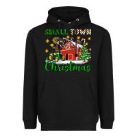 Black Small Town Christmas Heavyweight Hoodie - Artiststas